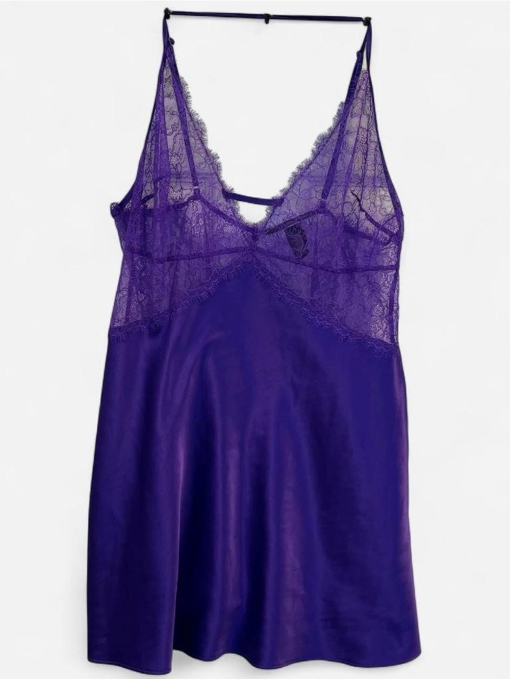 Victoria’s Secret Purple Lace Satin Chemise Slip Dress